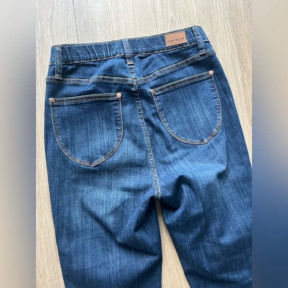 Judy Blue Mid Rise Skinny Pull On Jeans Dark Blue Denim Wash Size 5 / 27 - Picture 4 of 5